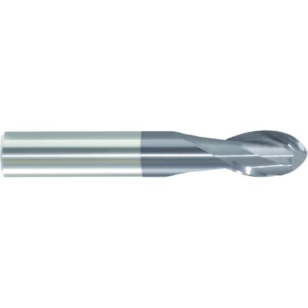 Morse Single End Mill, Ball Nose Center Cutting Stub Length, Series 5974T, 764 Cutter Dia, 112 Overa 92371